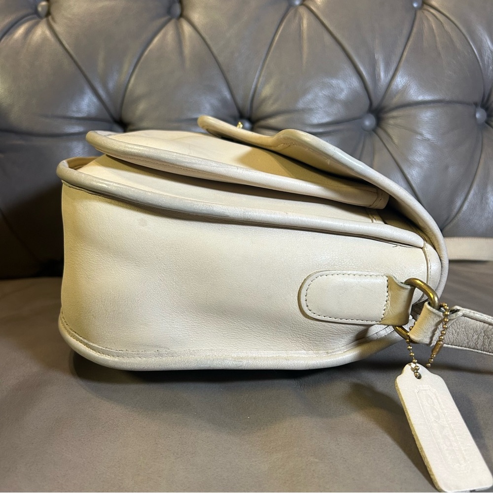 Vintage COACH Lenox Bone Crossbody / Shoulder Bag Made in US #9076 VTG Rare - Picture 8 of 17